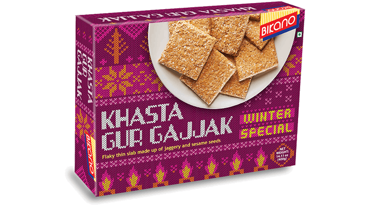 Khasta gur gazzak made of Gur traditional Indian Candy Bikano by rahein.com