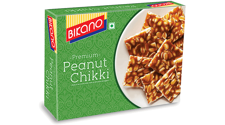 peanut Chikki made of Gur traditional Indian Candy Bikano by rahein.com