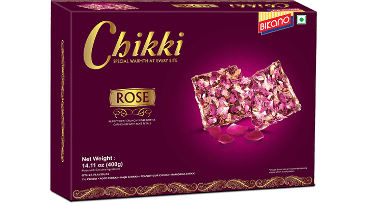 rose Chikki made of Gur traditional Indian Candy Bikano by rahein.com